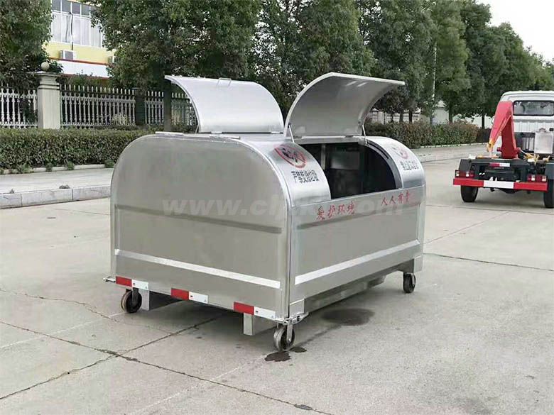 不锈钢3方垃圾箱